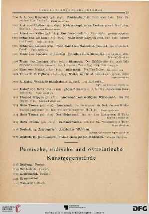 Persische, indische und Ostasiatische Kunstgegenstände (Nr. 1118-1302)