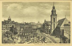 Frankfurt am Main - Schillerplatz mit Hauptwache und Katharinenkirche