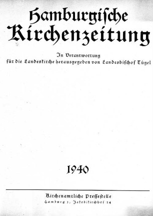 17.1940: Hamburgische Kirchenzeitung