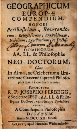 Geographicum Europae compendium