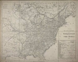 Neueste Post- u. Eisenbahn Karte der Vereinigten Staaten von Nord-America