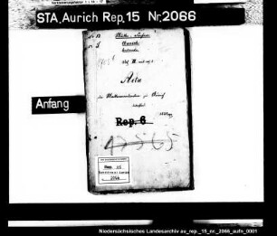 Die Wahl und Bestätigung der Stadtverordneten von Aurich