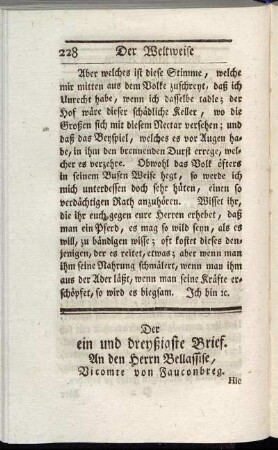 Der ein und dreyßigste Brief - Der zwey und dreyßigste Brief