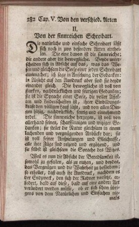 II. Von der sinnreichen Schreibart.