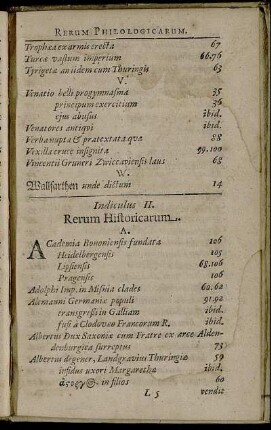 Indiculus II. Rerum Historicarum