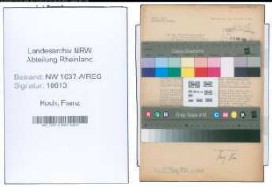 Entnazifizierung Franz Koch , geb. 00.00.0000 ()