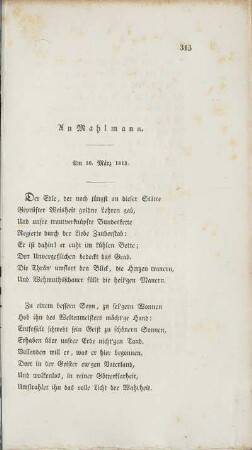 An Mahlmann (unvollständig)