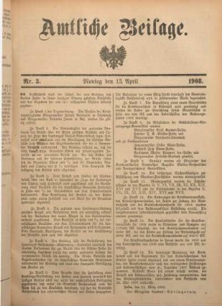 3: Beilage vom Freitag, 13. März 1908