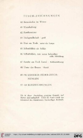 Bleizeichnungen (Nr. 57-60)