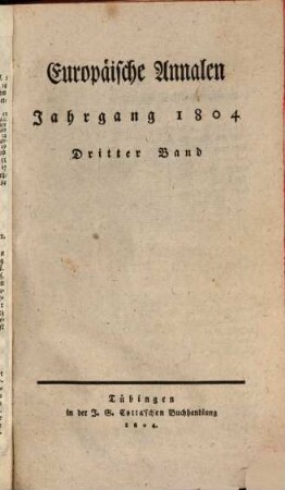 Europäische Annalen. 1804, 3