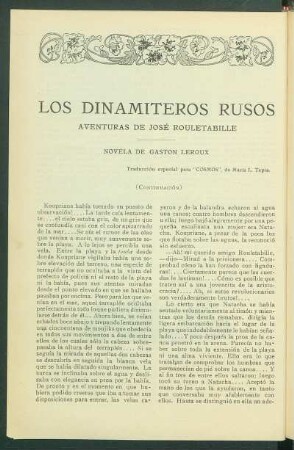 Los dinamiteros rusos [Conitnuación]