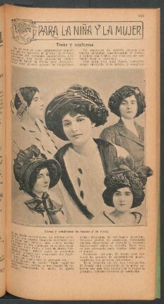 Tocas y sombreros : Para la niña y la mujer