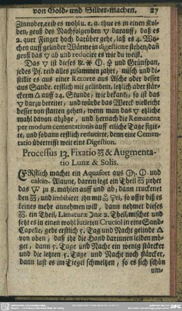 Processus 13. Fixatio [...] & Augmentatio Lunae & Solis
