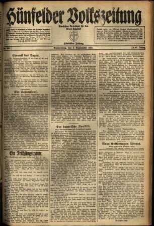 Ausgabe vom Donnerstag, den 08. September 1921.