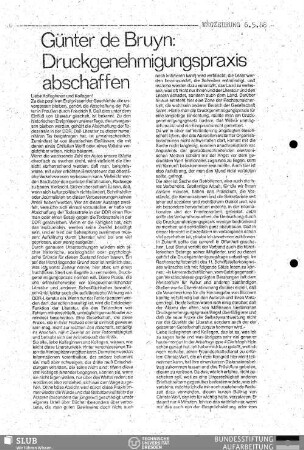 Druckgenehmigungspraxis abschaffen