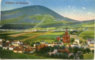 Ansicht von Weißstein mit Hochwald und St. Georgs Kirche