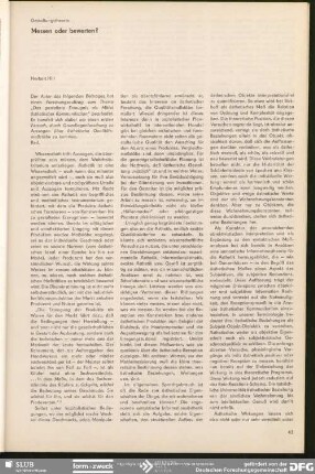 Messen oder bewerten? : Gestaltungstheorie