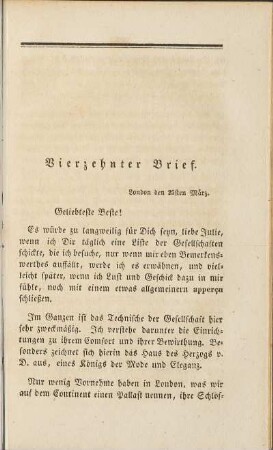 Vierzehnter Brief.
