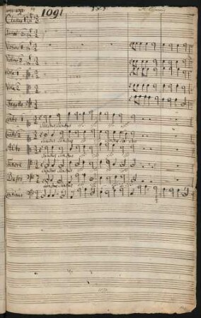 Messen. Auszüge; V (4), orch, bc; C-Dur