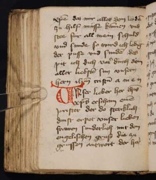 Exempel: Christus lehrt einen Priester beten