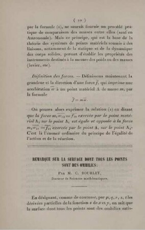 Remarque sur la surface dont tous les points sont des ombilics.