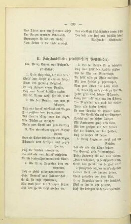 II. Vaterlandslieder (einschließlich Volkslieder)