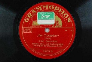 "Der Troubadour" : 2. Akt: Zigeunerlager / (Verdi)