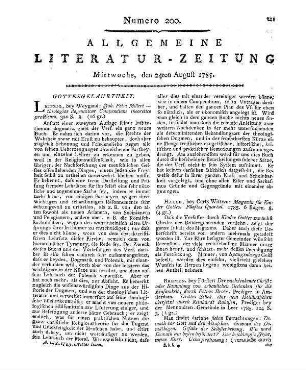 Magazin der Philosophie und schönen Literatur. H. 1-2. [Hrsg. v. B. von Reith u. M. Engel]. Mainz; Leipzig: Göschen 1785