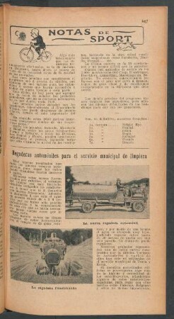 Regaderas automóviles para el servicio municipal de limpieza