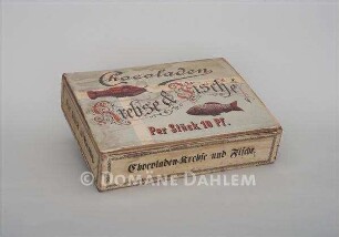 Kiste für "Chocoladen Krebse & Fische"