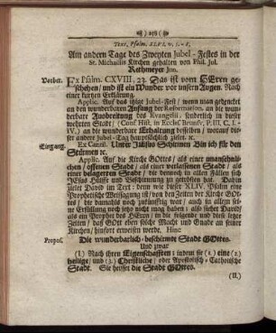 Am andern Tage des Zweyten Jubel-Festes.