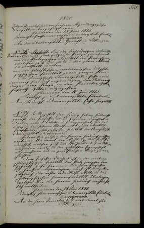 Berufung Professors Lejeune-Dirichlet zum ordentlichen Professor der Philosophischen Fakultät.