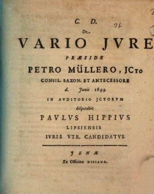 De vario iure