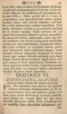 Dialogus XI. Ferdinandus, leander.