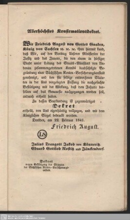 Allerhöchstes Konfirmationsdekret