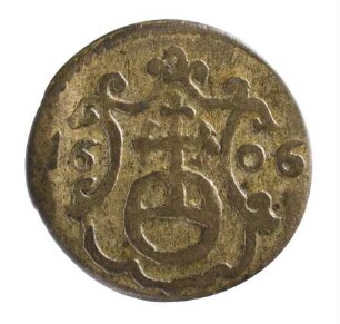 Münze, Pfennig, 1606