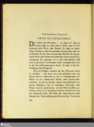 Fünfzehntes Kapitel: Meine Glückseligkeit