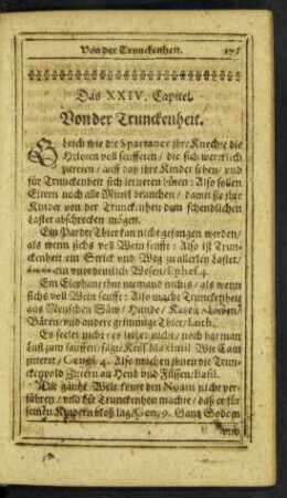 Das XXIV. Capitel. Von der Trunckenheit.