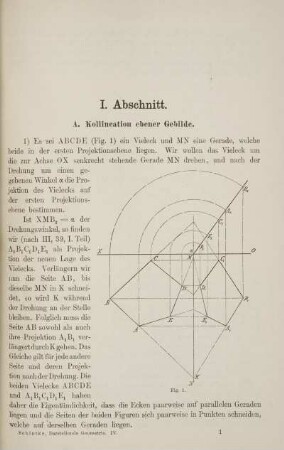 I. Abschnitt. A. Kollineation ebener Gebilde.