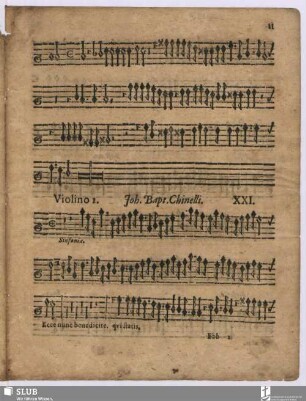 XXI. Chinelli, Giovanni Battista: Ecce nunc benedicite