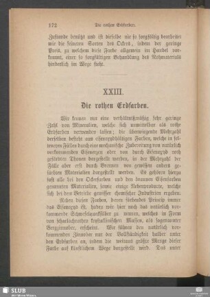 XXIII. Die rothen Erdfarben