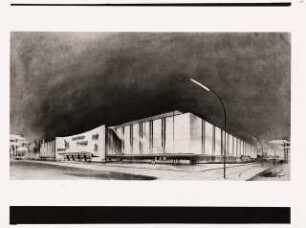 Deutschlandhalle, Berlin-Westend: Perspektivische Ansicht