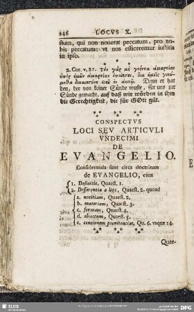 Locus XI. De Evangelio