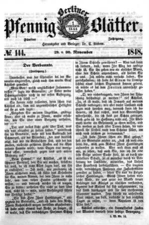 No. 144, 29. u. 30. November