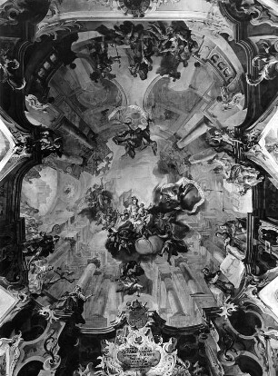 Maria als Himmelskönigin : Maria als Himmelskönigin. Fresko (1748/1750; G. B. Goetz). Uhldingen-Mühlhofen-Birnau. Wallfahrtskirche Sankt Maria