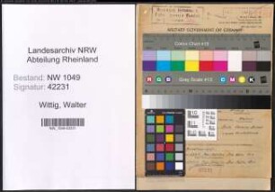 Entnazifizierung Walter Wittig , geb. 13.11.1896 (Kaufmann)