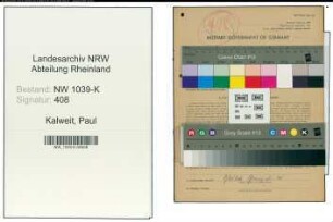 Entnazifizierung Paul Kalweit , geb. 11.05.1894 (Arbeiter)