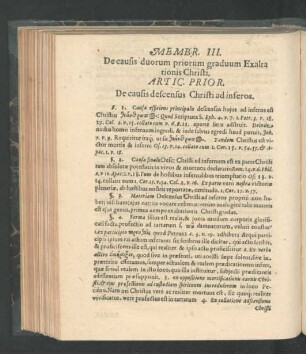 Membr. III. De causis duorum priorum graduum Exaltationis Christi.