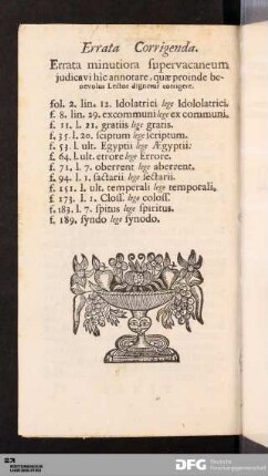 Errata Corrigenda.