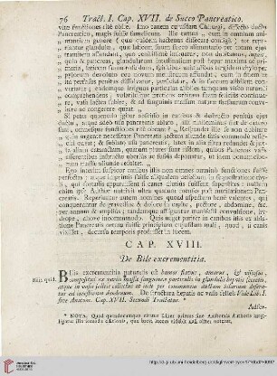 Caput XVIII: De Bile excrementitia